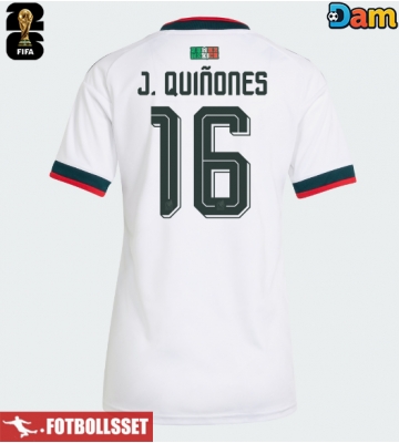 Mexiko Julian Quinones #16 Bortatröja Dam VM 2026 Kortärmad